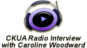 Audio clip of Alberta radio network CKUA Bookmark Show interview