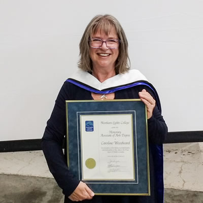 Caroline Woodward awarded an Honorary Associate of Arts Degree